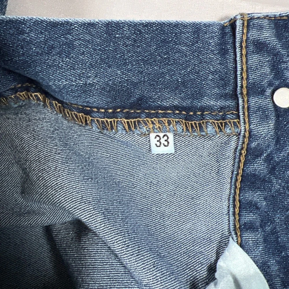 C&A Skinny Jeans Mens 33 Blue Denim Mid Rise Zip Fly Medium Wash Streetwear